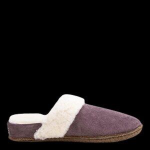 Sorel Women's Purple Berry Nakiska Slide II Suede Fur Cozy Slip-On Slipper Sz 6